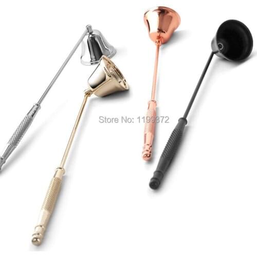 200pcs Ringbell Shape Stainless Steel Candle Trimmer Dipper Oil Lamp Scissor Cutter Snuffer Hook Home Tool