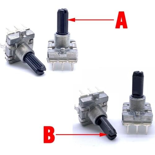 EC16 Type Rotary Encoder 24 Positioning Number 24 Pulse Number Sawtooth Shaft 20MM 25MM Digital Rotary Potentiometer 3 Feet