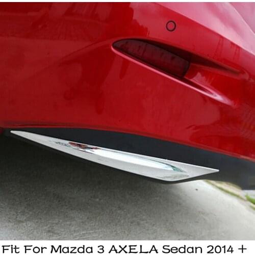 Lapetus Rear Tail Under Bumper Corner Protector Cover Trim 2 Pcs For Mazda 3 AXELA Sedan 2014 2015 2016 ABS Accessories Exterior