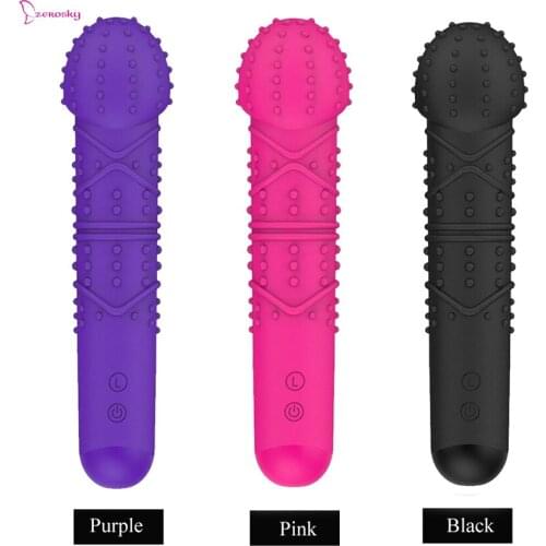 Zerosky 7 Speed AV Wand Body Dildo Intimate Goods Sex Toy Vagina Anal Female Masturbator Powerful Clit Vibrators For Women