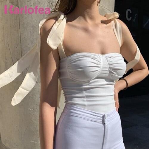 Karlofea New Fashion Summer Camis Top For Women Chic Streetwear Casual Shirts Sexy Elegant Strap Bluas Clothing Sleeveless Tops