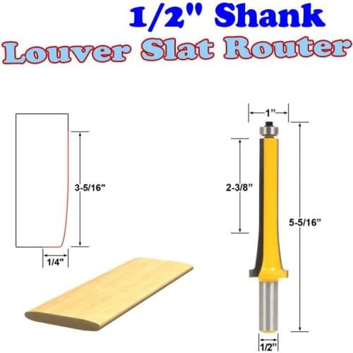 1 Pc 1/2" Shank Louver Slat Router Bit - Large Wood Cutting Tool woodworking router bits- Chwjw 18152