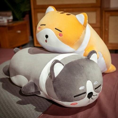 1pc 40-100cm Kawaii Rabbit Shiba Inu Husky Pig Cat Plush Toys Soft Pillow Sofa Cushion Stuffed Animal Dolls Nice Gift for Girls
