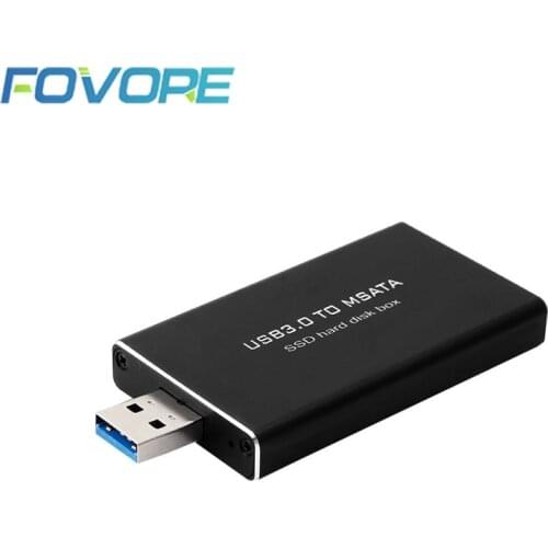 5Gbps USB 3.0 to mSATA SSD Enclosure USB3.0 to mini-SATA Hard Disk adapter M2 SSD External HDD Mobile Box