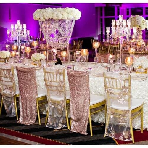 80cm(H) Crystal Table Centerpiece Flower Stand with bead strands Wedding Props