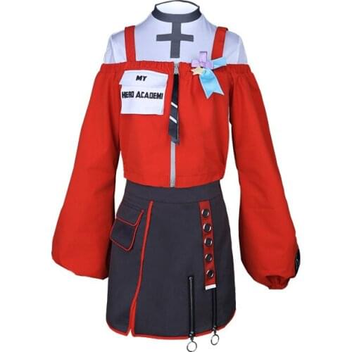 Stock Anime My Hero Academia Toga Himiko Cross my body cosplay costume top skirts wig outfits Halloween costumes for women