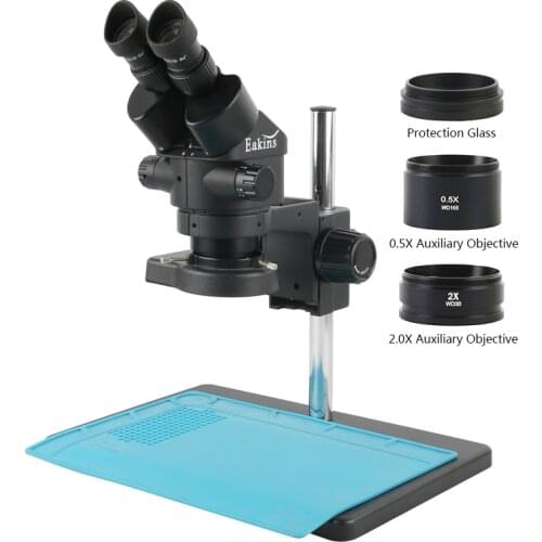 3.5X-90X Continuous Zoom Binocular Stereo Microscope 56pcs LED Ring IllumSoldering Inspection Tool For Phone Motherboard Repair