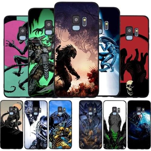 Alien vs Predator Cool black Soft phone Case For Samsung S20 S10 S9 S8 S7 edge Plus Lite Note 8 9 10 A6 A7 A8 A9 2018 Cover