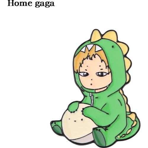 DB598 Anime Dinosaur Brooches Metal Badges For Backpacks Cartoon Cute Pin Badges Decoration Brooches Collection