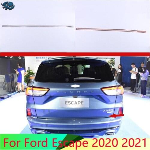 For Ford Escape Kuga 2020 2021 Stainless Steel Tail Gate Door Cover Trim Rear Trunk Molding Bezel Styling Sticker Garnish