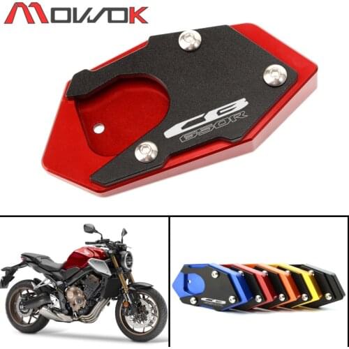 For HONDA CBR650R CB650R 2019 2020 cbr650r cb650r Motorcycle Foot Kickstand Extension Side Stand Enlarger Support Plate