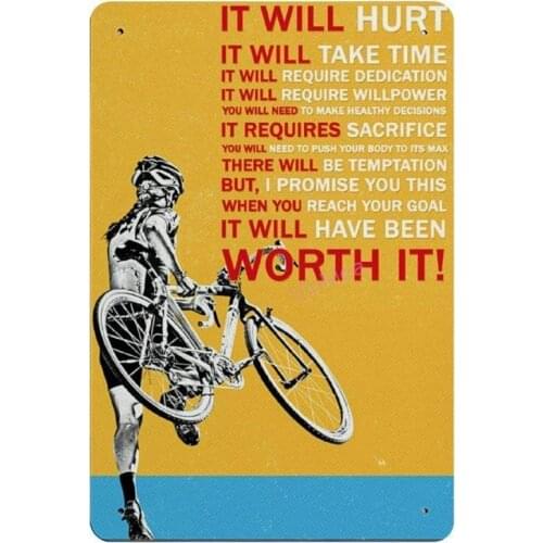 It Will Take Time It Will Have Been Worth It Novelty Parking Retro Metal Tin Sign Plaque Poster Wall Decor Art Shabby