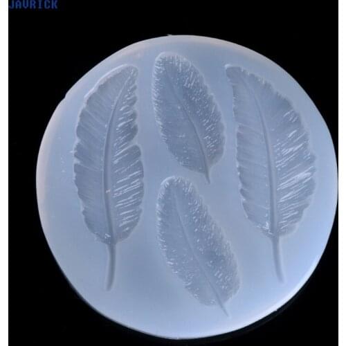 JAVRICK Jewelry Mold Feather Shapes Making Pendant Silicone Resin Cake DIY Craft Tools