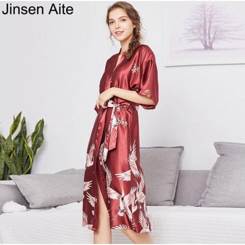 Женские шелковые халаты Jinsen Aite China At AliExpress