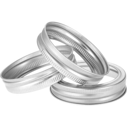 24pcs/lot 70mm Regular Mouth Mason Canning Bands Rings Metal Ring Silver Screw Band for Mason Can Jars Cap Cover Storage Bottles