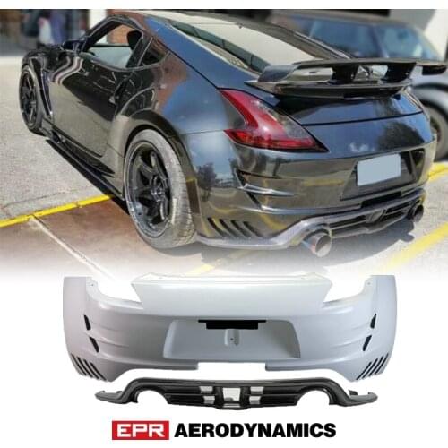 For Nissan 370Z Z34 Glass Fiber Varis Rear Bumper Carbon Fiber Diffuser Body Kit 2009 Onwards Auto Part Car Accessories body kit