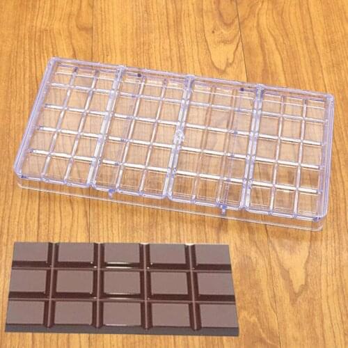 Square Chocolate Shape Polycarbonate PC Chocolate Mold DIY 3D Lollipop Fondant Candy Cake Molds Kitchen Baking Pastry Tools