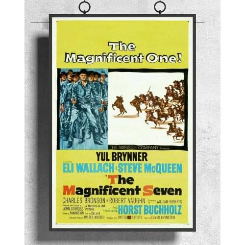 L021 The Magnificent Seven 1960 Movie Silk Fabric Poster Art Decor Indoor Painting Gift