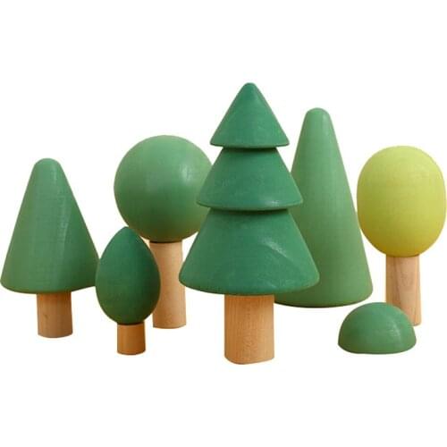 Forest Tree Wooden Rainbow Toys for Children Room Decoration Nordic Toys Color Building Blocks Kids Montessori Educational Toys