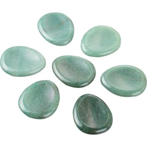 Jade Thumb Worry Stone Eye Neck Care Massager Natural Aventurine Chakra palm Stones Meditation Hot SPA Face GuaSha Massage Tool