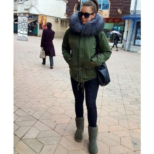 OFTBUY Women's Parkas With Fur