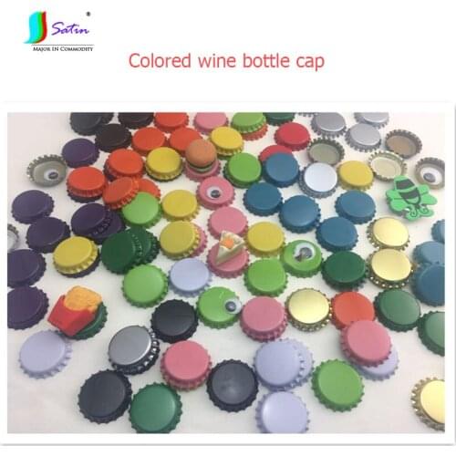 Wholesale 90 PCS Creative DIY Art Materials Colored Wine Bottle Cap, Decoration, Environment Layout, Kindergarten Props S0031F