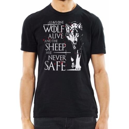 Leave One Wolf Alive Never Safe. Personalized Letter Printed T-Shirt. Summer Cotton Short Sleeve O-Neck Mens T Shirt New S-3XL