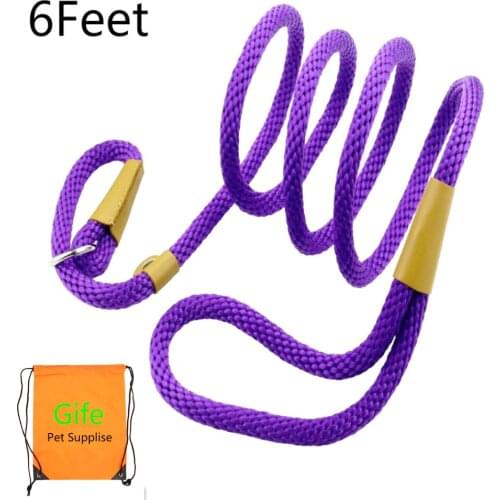 6Feet Durable Dog Leash 7 Color Nylon Basic Leashes Medium large Dogs Collar Leashes Lead Rope For Labrador Rottweiler