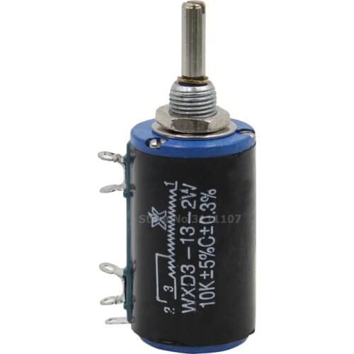 WXD3-13-2W 10K ohm 10KR WXD3-13 2W Rotary side Rotary Multiturn Wirewound Potentiometer