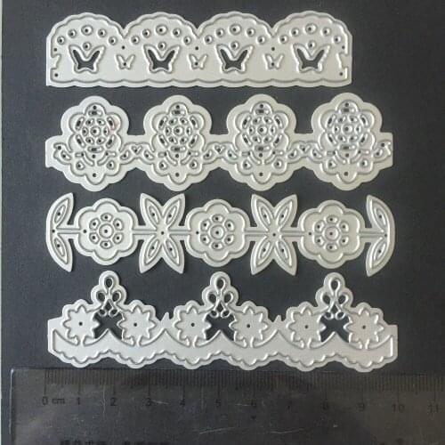 Laces pattern Scrapbooking cutting die 100mm long thin metal cuts sm990039