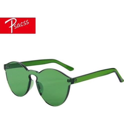 Psacss NEW Vintage Oval Sunglasses For Women Men Candy Colors Brand Designer Sun Glasses Womens Retro Mirror gafas de sol mujer