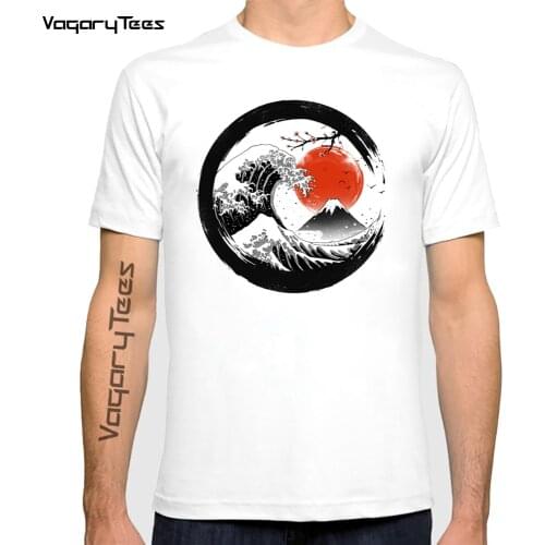The Great Fuji Wave tshirt Japanese Sunset Style Fuji landscape T-SHIRT Cool Casual t shirt men Unisex Fashion streetwear