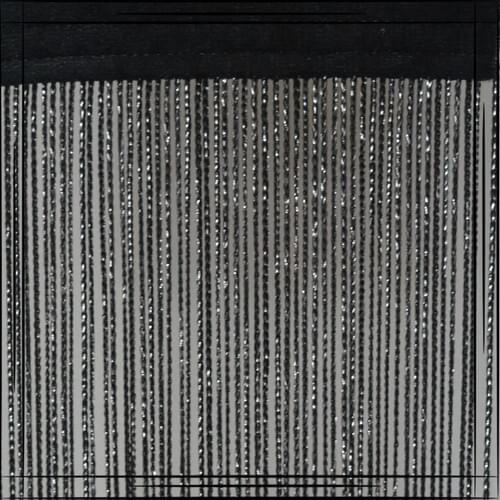 Black Silver Lurex Thin Chain Rope Curtain