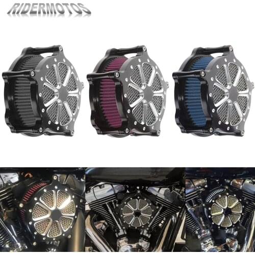 Motorcycle Intake Air Cleaner System Red/Blue/Grey Air Filter For Harley Touring Street Glide Road Glide Sportster Dyna Softail