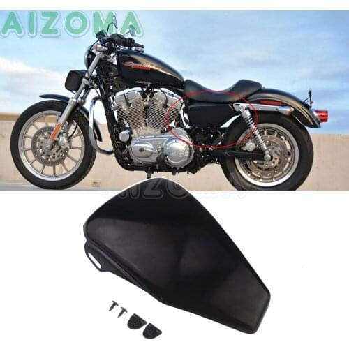 1x Motorcycle Iron Left Side Battery Cover Protector Guards For Harley Sportster Iron XL 883 XL1200 Forty-Eight Custom SuperLow Roadster Seventy-Two Nighster 2004-2013