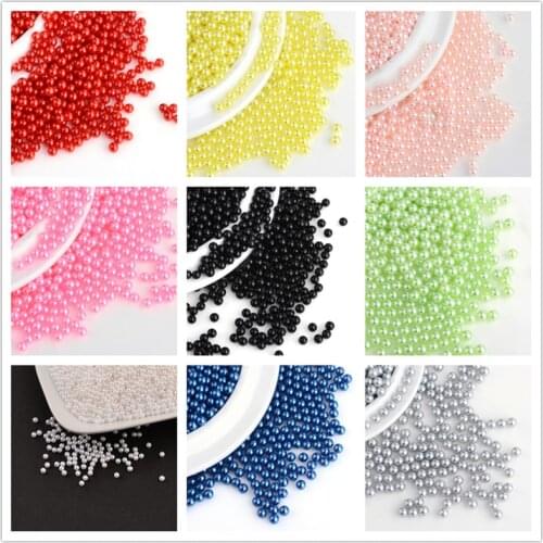 1 Bag Imitation Pearl Acrylic Round Beads No Hole Bead 2mm 3mm 4mm 5mm 6mm for jewelry making Fashion DIY bracelet necklace F80
