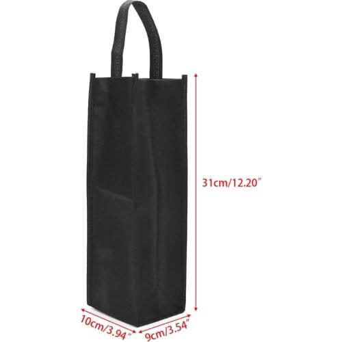 1PC Reusable Wine Bags Non-woven Fabric Red Wine Bottle Glass Bag Travel Pouch Gift Weddings