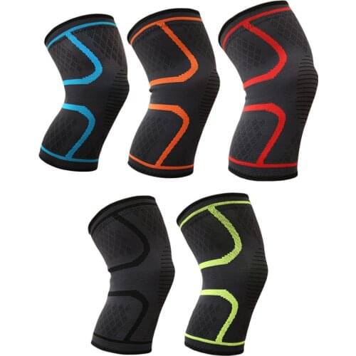 1pc Nylon Elastic Sports Knee Pads Breathable Knee Support Brace Running Fitness Hiking Cycling Knee Protector