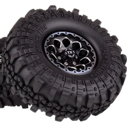 1065-7035 1.9" Metal Rock Crawler Wheel/Rim &Tyre 110mm 4 For RC 1/10 Axial Tamiya