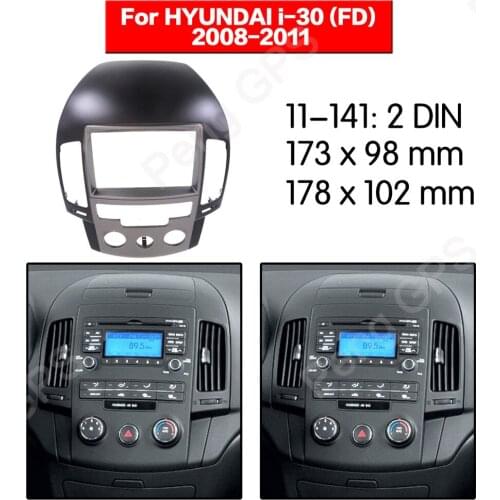 2 DIN Car Radio stereo Fitting installation adapter fascia For HYUNDAI i-30 (FD) 2008 2009 2010 2011 frame Audio