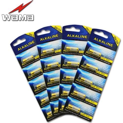 20pcs/4pack Wama New 32A 9V Primary Dry Batteries L822 LR32 29A High Quality Access control Batteries Doors Alarm Drop Ship