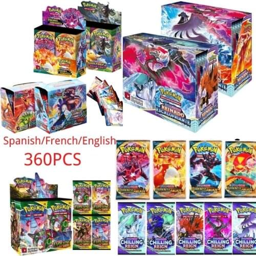 360pcs/box GX french pokemon Version Cards STYLES DE COMBAT Booster Collection Gift Kids Pokemon Cards Toy