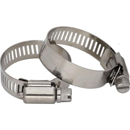 40-63mm 46-70mm 52-76mm 59-82mm 65-89mm 72-95mm 304 Stainless Steel 304ss Pipe Clip Fuel Line Swivel Drive Hose Worm Gear Clamp