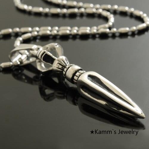 AMUMIU Hot Sale Hiphop Rock Crown Mens Stainless Steel Necklaces Pendant High Quality KP152