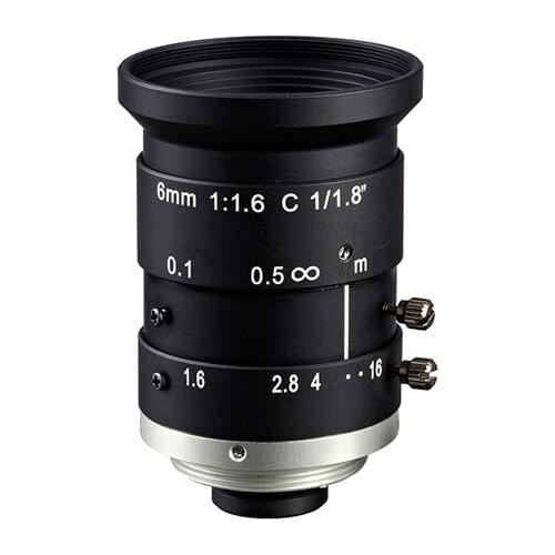 C Mount 6 mm 1/1.8" 3MP HD Megapixel CCTV Lens Machine Vision Lens for Industrial CCTV Security Camera (SL-C0616MP3)