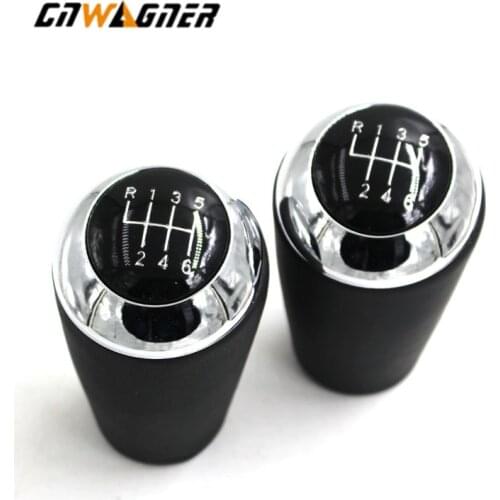 Black 6 Speed Car Manual Gear Shift Knob Stick Shifter Head For MAZDA 3 BK BL 5 CR CW 6 II GH CX-7 MX-5 ER Leather Chrome Parts