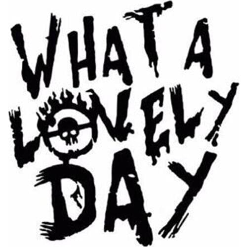 Black/Sliver Personality Fashion Skull WHAT A LOVELY DAY Window Car Stickers Decor Accessories C553