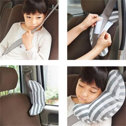 Childrens Neck Headrest Seat Belt Shoulder Pads Removable Child Car Sleep Pillow Seatbelt Cushion Pad Head Support