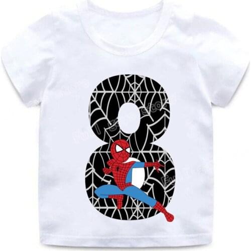 Marvel Spiderman Tee Shirt Anime Harajuku Tshirt Summer Top Clothing Fashion T-shirts Cartoon Round Neck Short Sleeve Streetwear