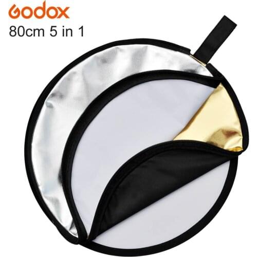 GODOX 32" 80cm Multi-disc 5 in 1 Photo Light Collapsible Reflector for Studio Photography Flash